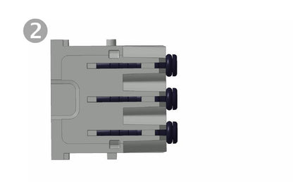 2637340000 - 3-Pole Pneumatic Module, 8 Bar, Polycarbonate Construction