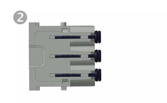 2637340000 - 3-Pole Pneumatic Module, 8 Bar, Polycarbonate Construction