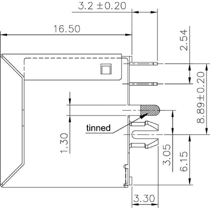 2634590000 - Cat. 6 RJ45 Modular Jack with 8 Poles & 750 Cycles  (Pack of 140)