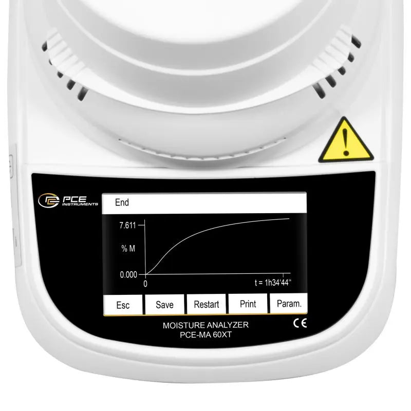 PCE-MA 60XT - 60g Precision Balance with 5" Display & Humidity Measurement