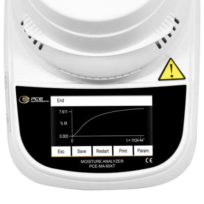 PCE-MA 60XT - 60g Precision Balance with 5" Display & Humidity Measurement