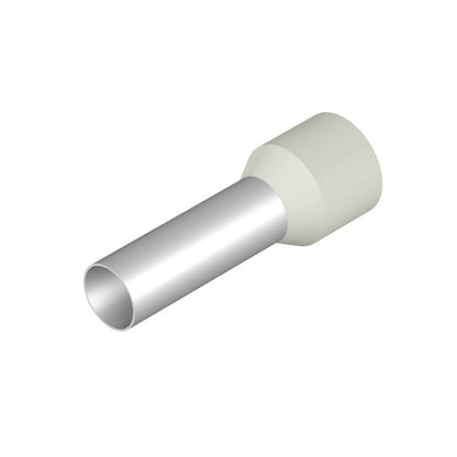 9021180000 - White Wire End Ferrule with Plastic Collar  (Pack of 100)