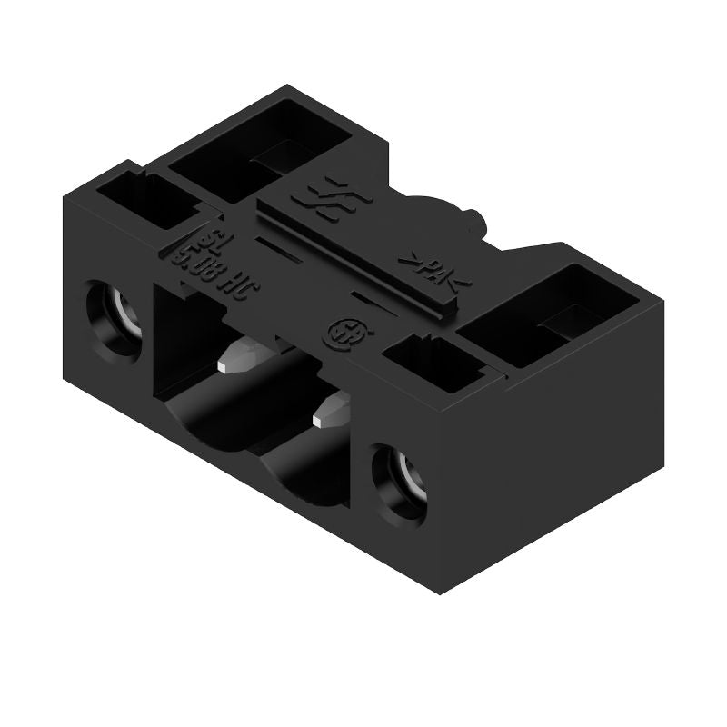 1150090000 - 5.08mm 2-Pole Black PCB Connector, 90° Angle, THT Solder  (Pack of 90)