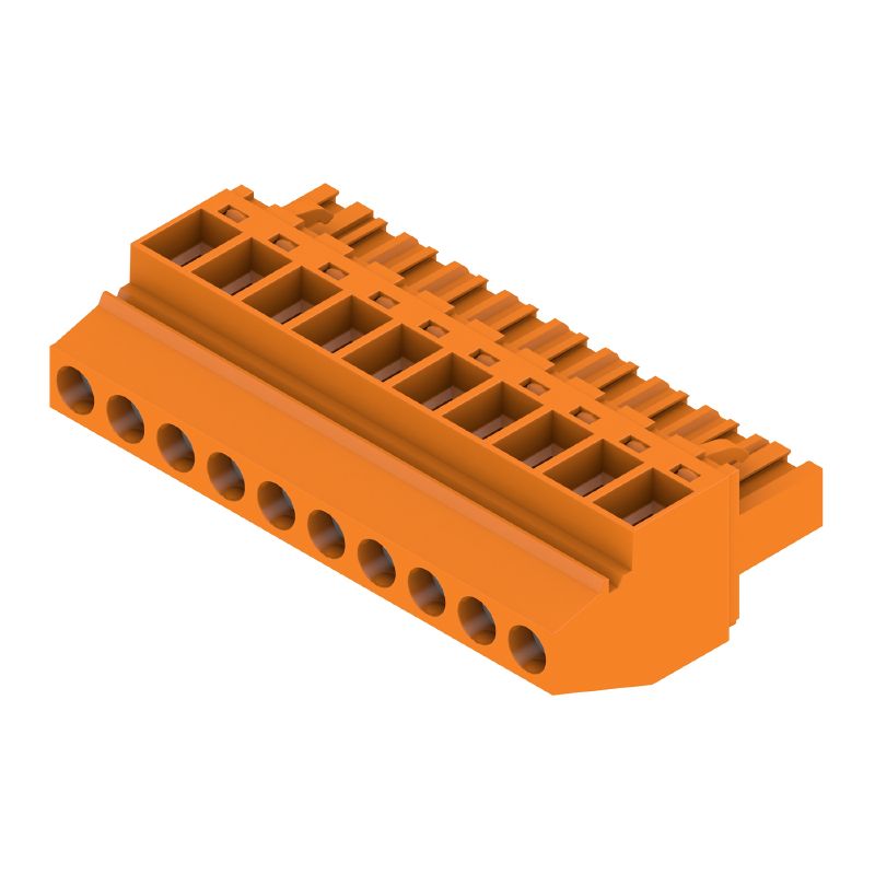 1958160000 - 5mm PCB Female Plug Connector, 10 Poles, 90-Degree Clamp  (Pack of 36)