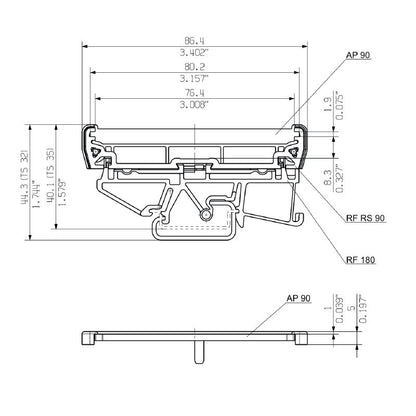 1961880000 - AP 90 OR Orange End Plate, 12.3mm Wide, RoHS Compliant  (Pack of 20)