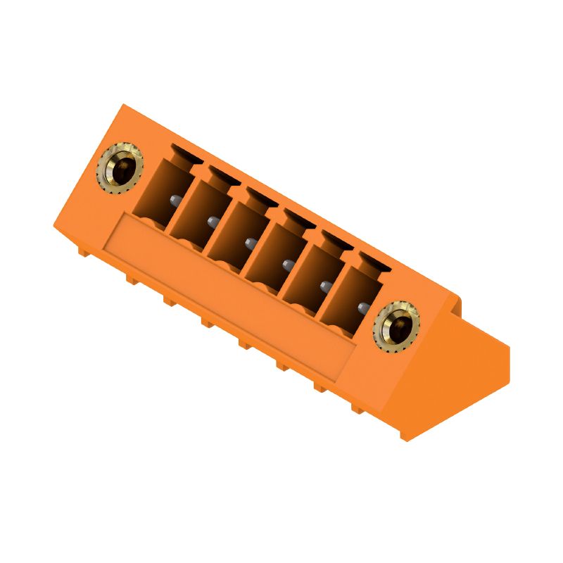 1976780000 - Orange 3.81mm Flanged Male PCB Connector, 6 Poles  (Pack of 50)