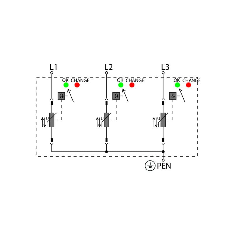 2730590000 - Compact Surge Arrester for TN-C Systems, -40°C to 85°C