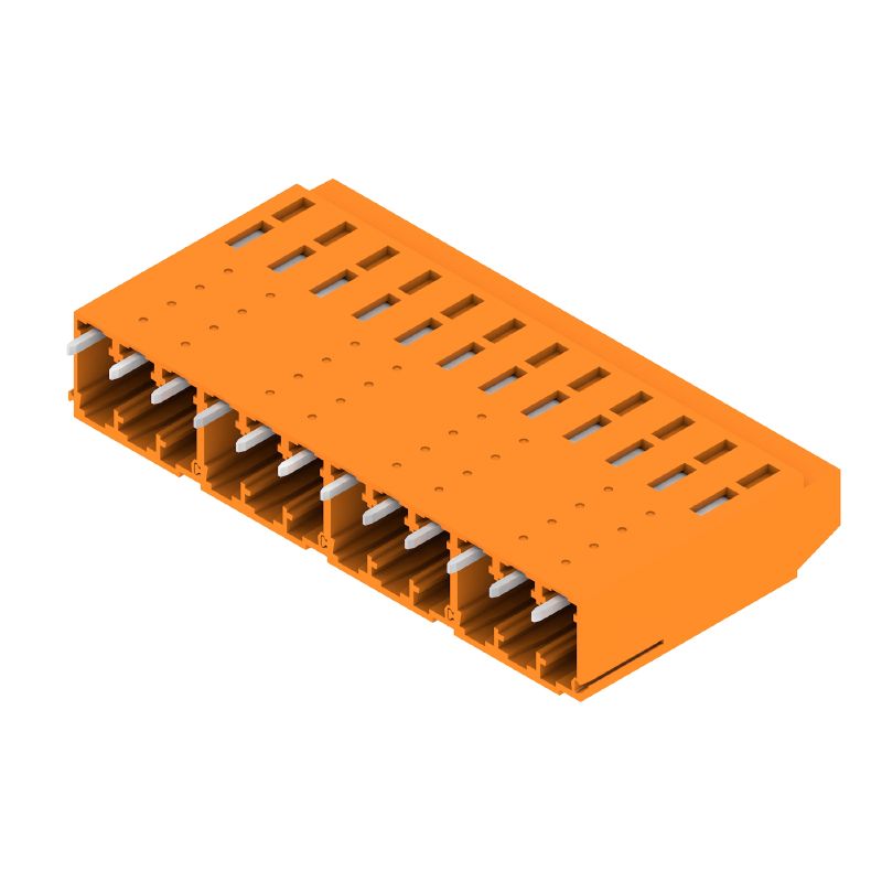 1975470000 - 5.08mm PCB Terminal, 12 Poles, 90° Connection, Orange Tinned  (Pack of 50)