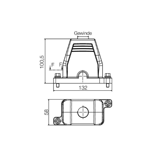 1082450000 - IP68 Plug Housing for M40 Cables, IP66 Protection