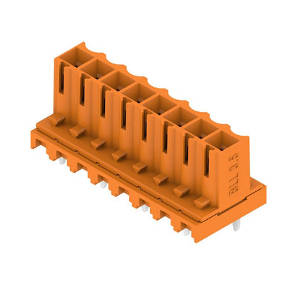 1376440000 - 3.50mm PCB Female Header Connector with 8 Poles, Orange  (Pack of 19)