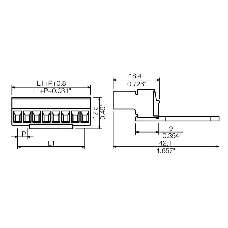 1237090000 - 11-Pole 3.81mm Male Connector for Field Assembly  (Pack of 50)