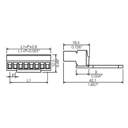 1237090000 - 11-Pole 3.81mm Male Connector for Field Assembly  (Pack of 50)
