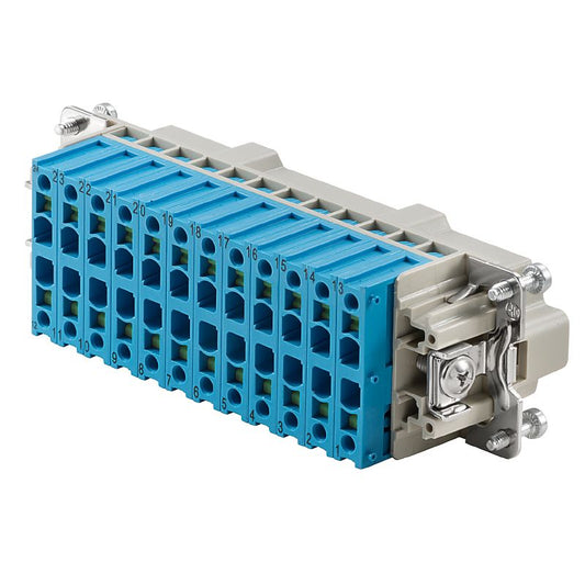 2535100000 - 24-Pole Male Connector, 16A/500V, SNAP IN Installation