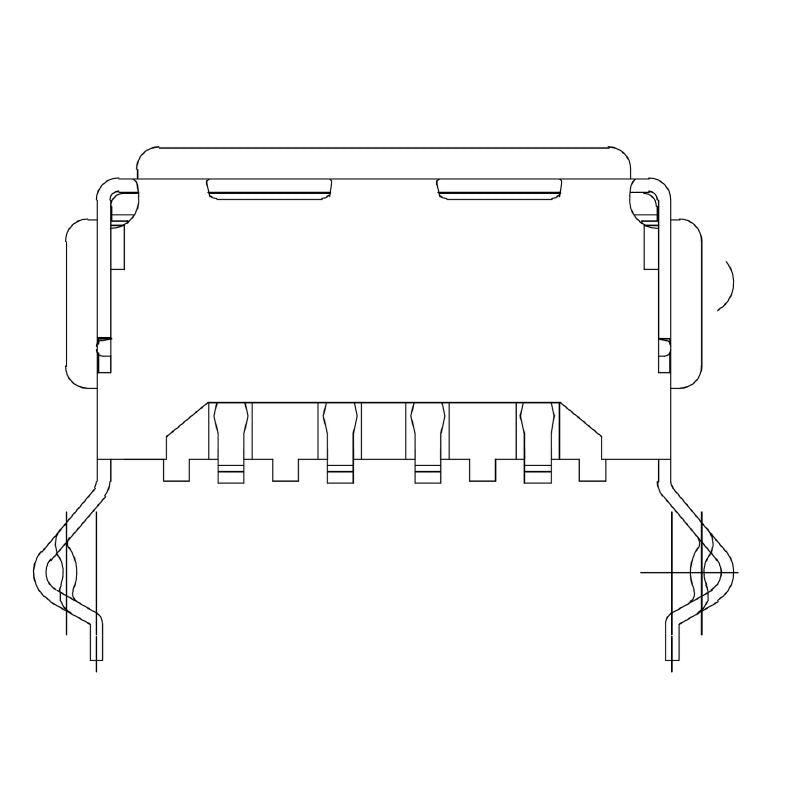 2563720000 - 90° USB 2.0 Type A Connector for PCB Assemblies  (Pack of 100)