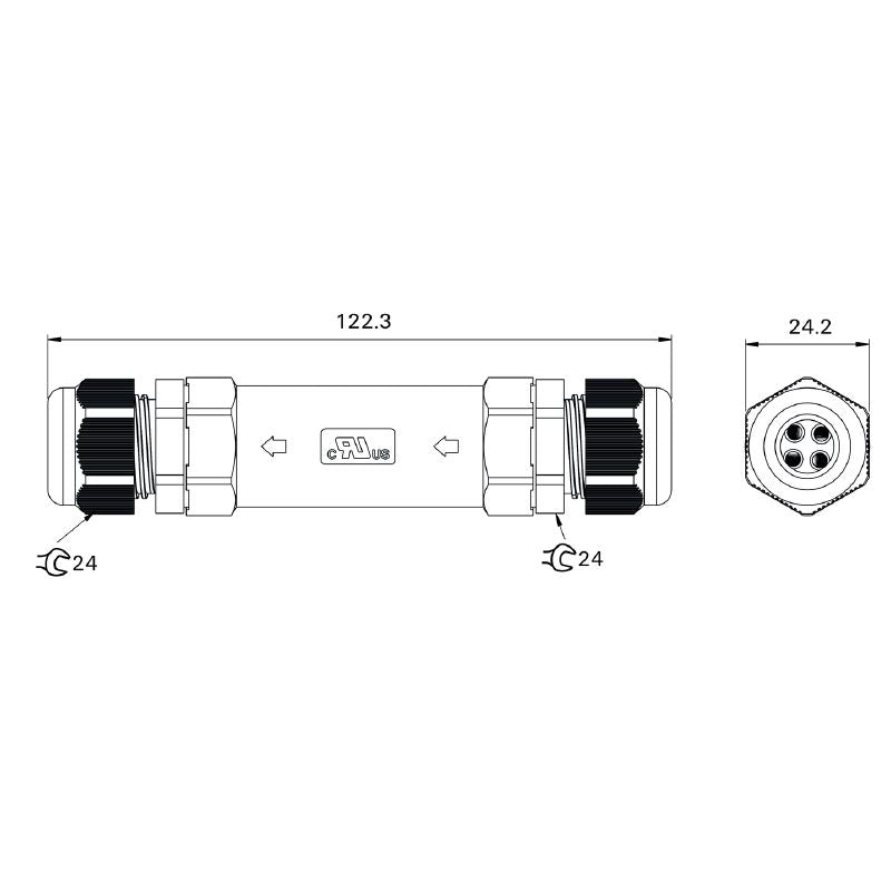 2685570000 - IP68 Rated Screw Module, 5 Poles, 50m Water Protection