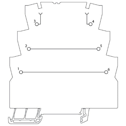 8973450000 - IP20 MOS Feed-through Terminal with Green LED Indicator