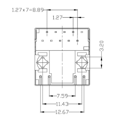 1534760000 - 10-Pole PCB Connector with Nickel-Plated Shield for Durable Assembly  (Pack of 120)