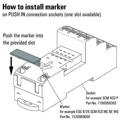 7760056363 - 4 Changeover Contacts Relay Socket with PUSH IN Connection  (Pack of 10)