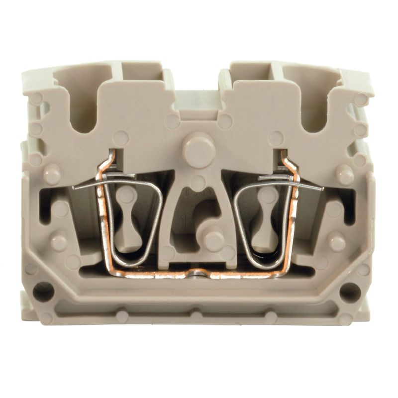 1704690000 - Dark Beige 2.5mm² Feed-Through Terminal with Tension-Clamp  (Pack of 100)