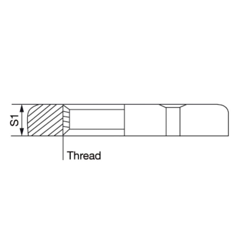 1737030000 - Brass Nickel-Plated Locknut M40, 5mm Height  (Pack of 50)