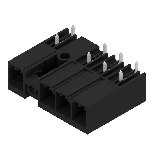 1464340000 - 7.62mm Black 4-Pole PCB Plug Connector for THT Solder  (Pack of 48)