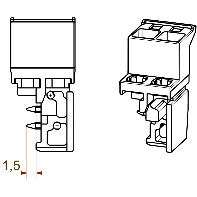 1069650000 - 5mm PCB Male Connector with 90-Degree Solder Points  (Pack of 260)