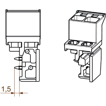 1069650000 - 5mm PCB Male Connector with 90-Degree Solder Points  (Pack of 260)