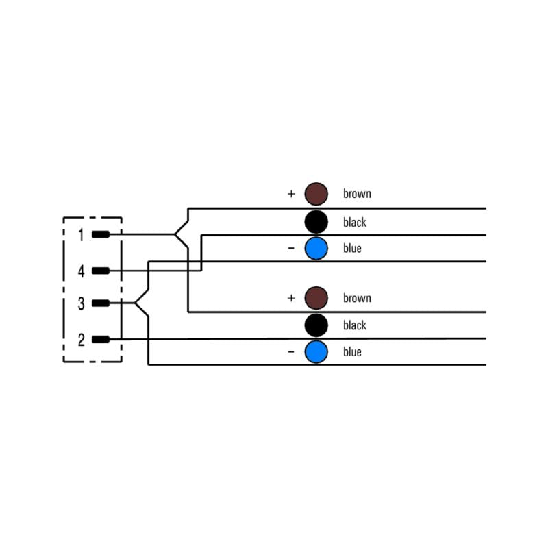 1964310010 - 0.1m Unshielded Sensor/Actuator Line with 3 Poles