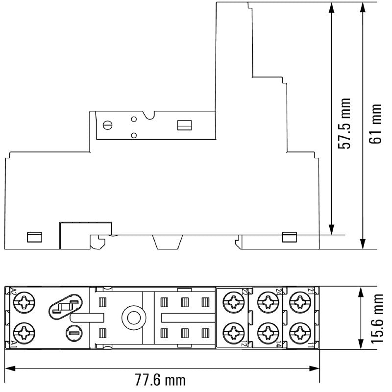 8690830000 - Dual Contact Relay Socket for TS 35 Rail, RoHS Compliant  (Pack of 10)