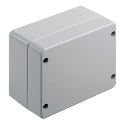9529210000 - 130mm Aluminum Enclosure with Cable Glands, Silver Grey Finish