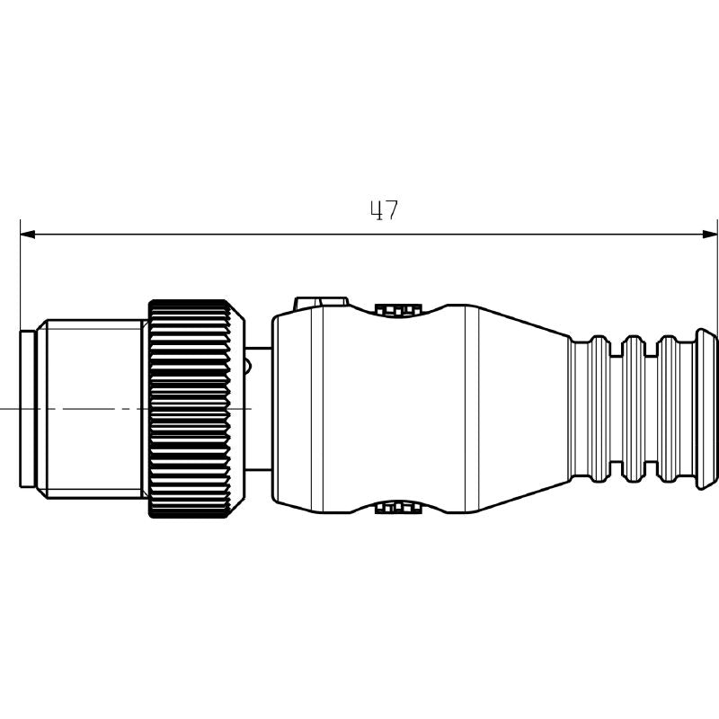 1784770000 - 4-Pole SAIEND PB M12 Connector for Sensor Assemblies