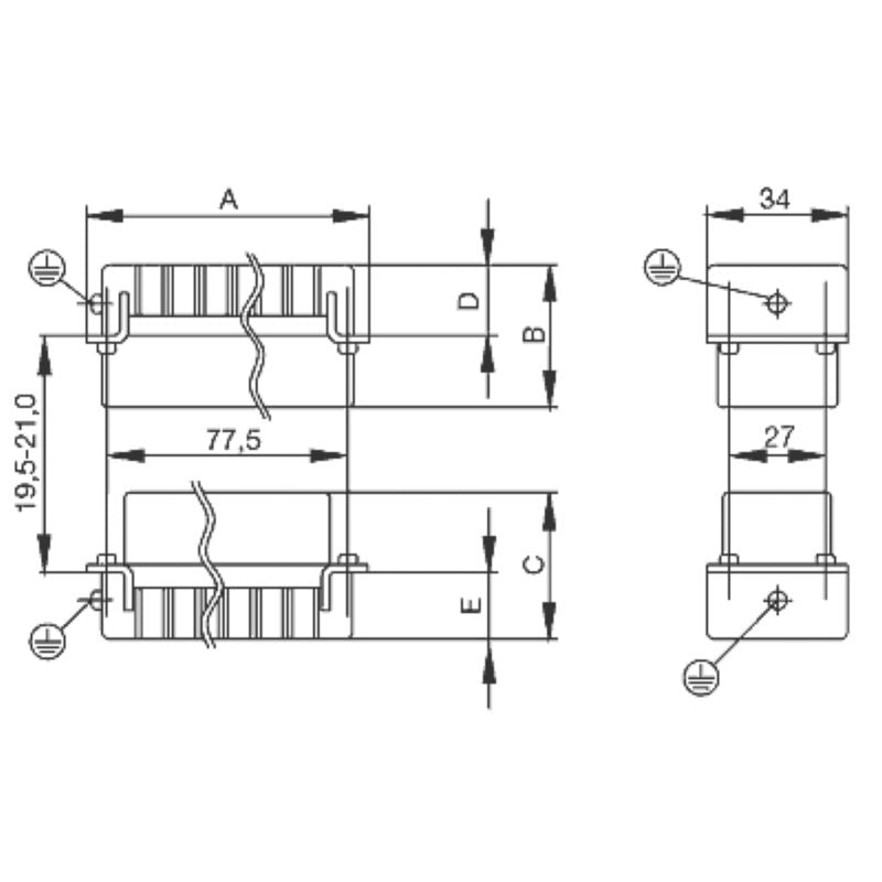 1745780000 - 16-Pole 500V Female Insert with Tension-Clamp Connection