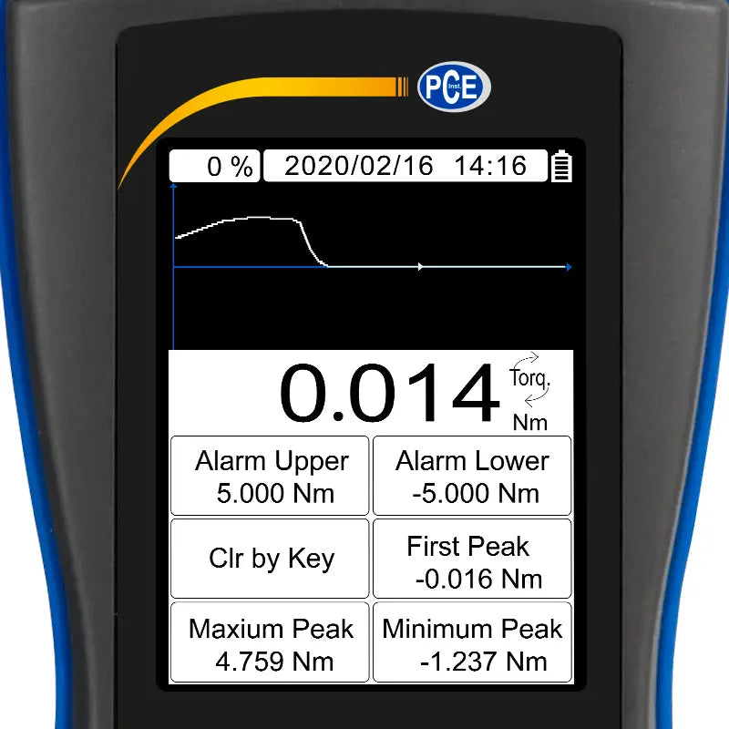 PCE-DFG N 5TW - 5 Nm Torque Meter with Graphic Display & PEAK Function