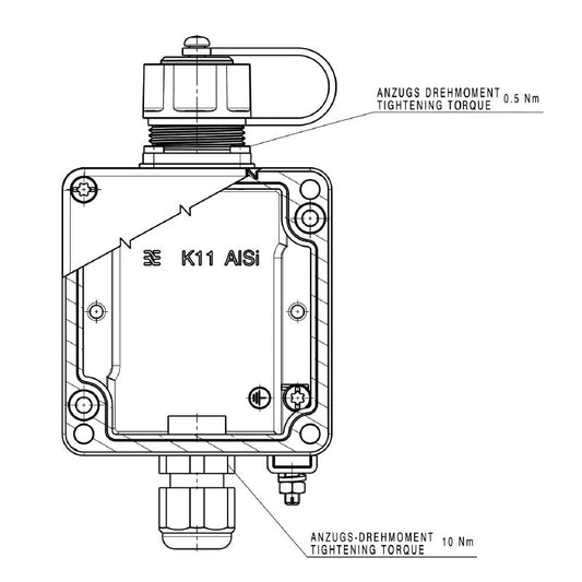 1966300000 - IP67 Junction Box, AL-Si 12, Straight Port, RoHS Approved