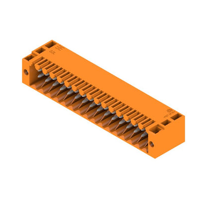 1728600000 - 32-Pole 3.50mm PCB Male Header Connector, 90° Orange  (Pack of 24)