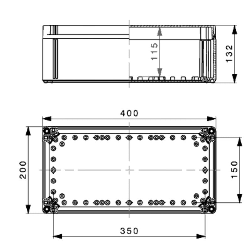 9535730000 - Light Grey 200mm Polycarbonate IP66 Enclosure