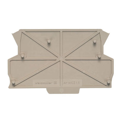 8389030000 - Grey-Beige End Plate for OMNIMATE Terminal Boxes, 1.5mm Wide  (Pack of 50)