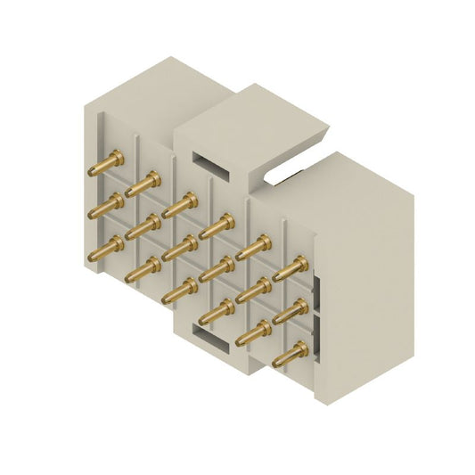 1444400000 - 5mm Pitch 18-Pole Male PCB Connector, Gold-Plated 3.2mm Pins  (Pack of 25)