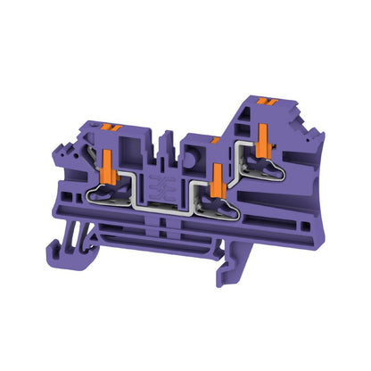 2847390000 - Violet 2.5mm² Terminal Block Rated 24A, Push-in Connection  (Pack of 50)