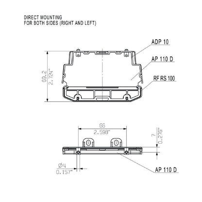 1185360000 - 22mm AP 110 D OR End Plate for Direct Mounting  (Pack of 10)