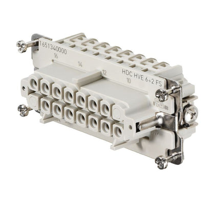 1651340000 - Durable 8-Pole Female Insert, 20A, 830V, Copper Alloy