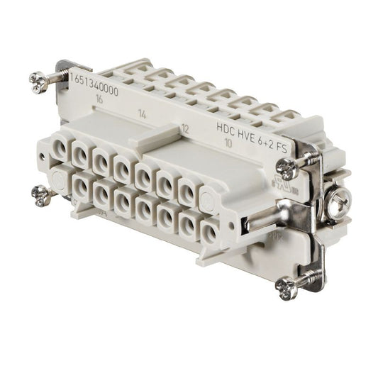 1651340000 - Durable 8-Pole Female Insert, 20A, 830V, Copper Alloy
