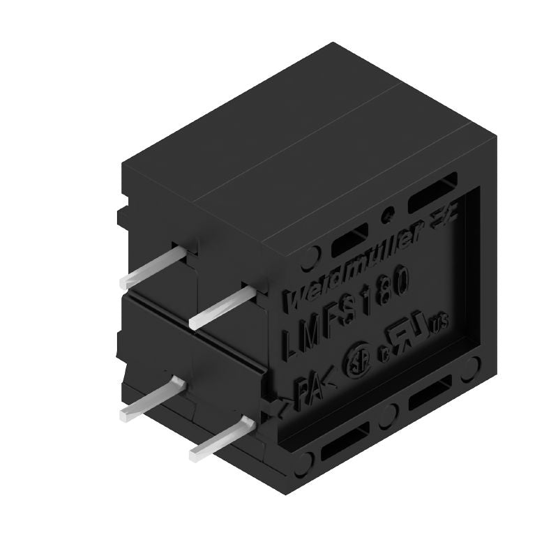 1425540000 - 5mm Pitch 2-Pole Black PCB Terminal with 3.5mm Solder Pins  (Pack of 130)