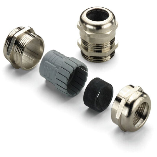 1569070000 - Nickel-Plated Brass Cable Gland, 4-8mm, IP68 Rated  (Pack of 50)