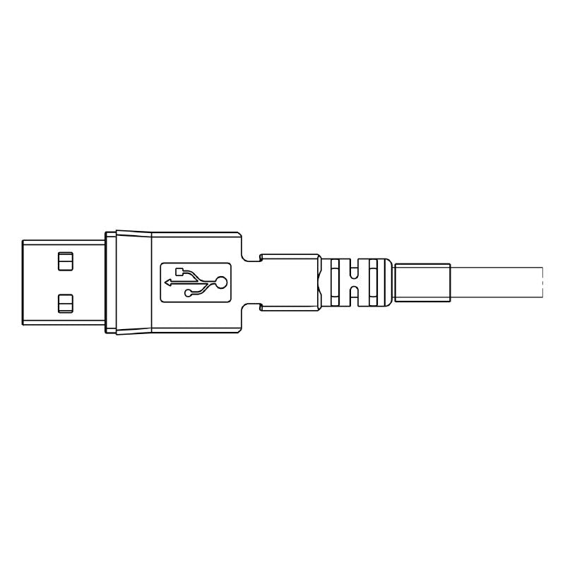 1268520000 - 3m M12 USB Shielded Connector Cable with PUR Sheath