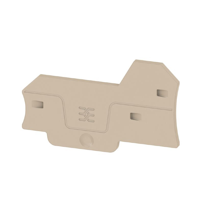 2871770000 - Dark Beige Snap-On Terminal End Plate, 66.3mm Height  (Pack of 20)