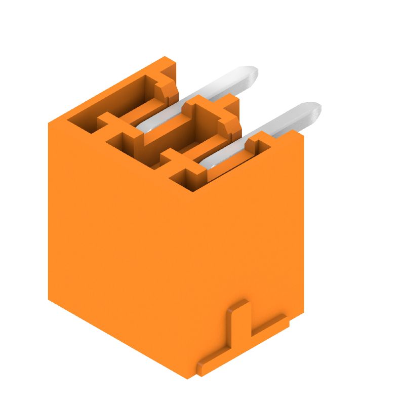 1037490000 - 2-Pole 3.81mm PCB Connector, Tinned Orange, 270° Angle  (Pack of 50)