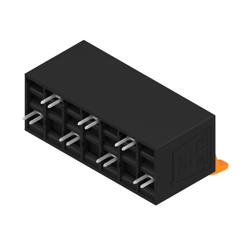 2453740000 - 10mm Pitch Black PCB Terminal with 7 Poles and 5mm Solder Pin  (Pack of 10)