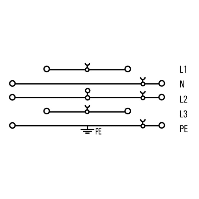 1415530000 - Dark Beige Multi-Tier Terminal, 10mm² Cross-Section, 20 Connections