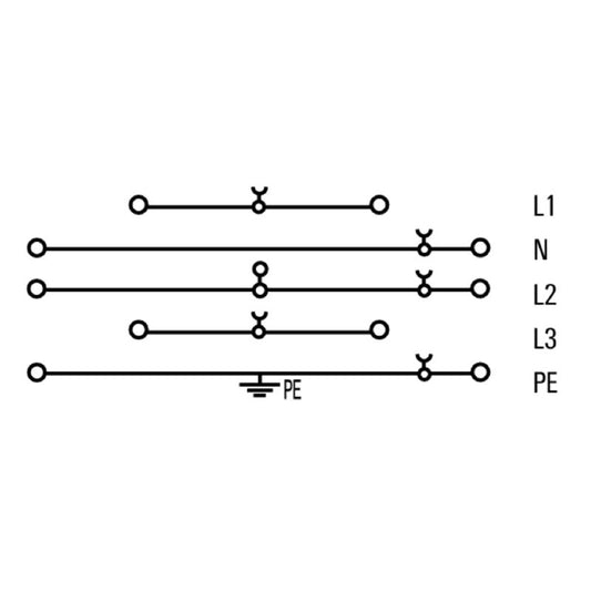 1415530000 - Dark Beige Multi-Tier Terminal, 10mm² Cross-Section, 20 Connections
